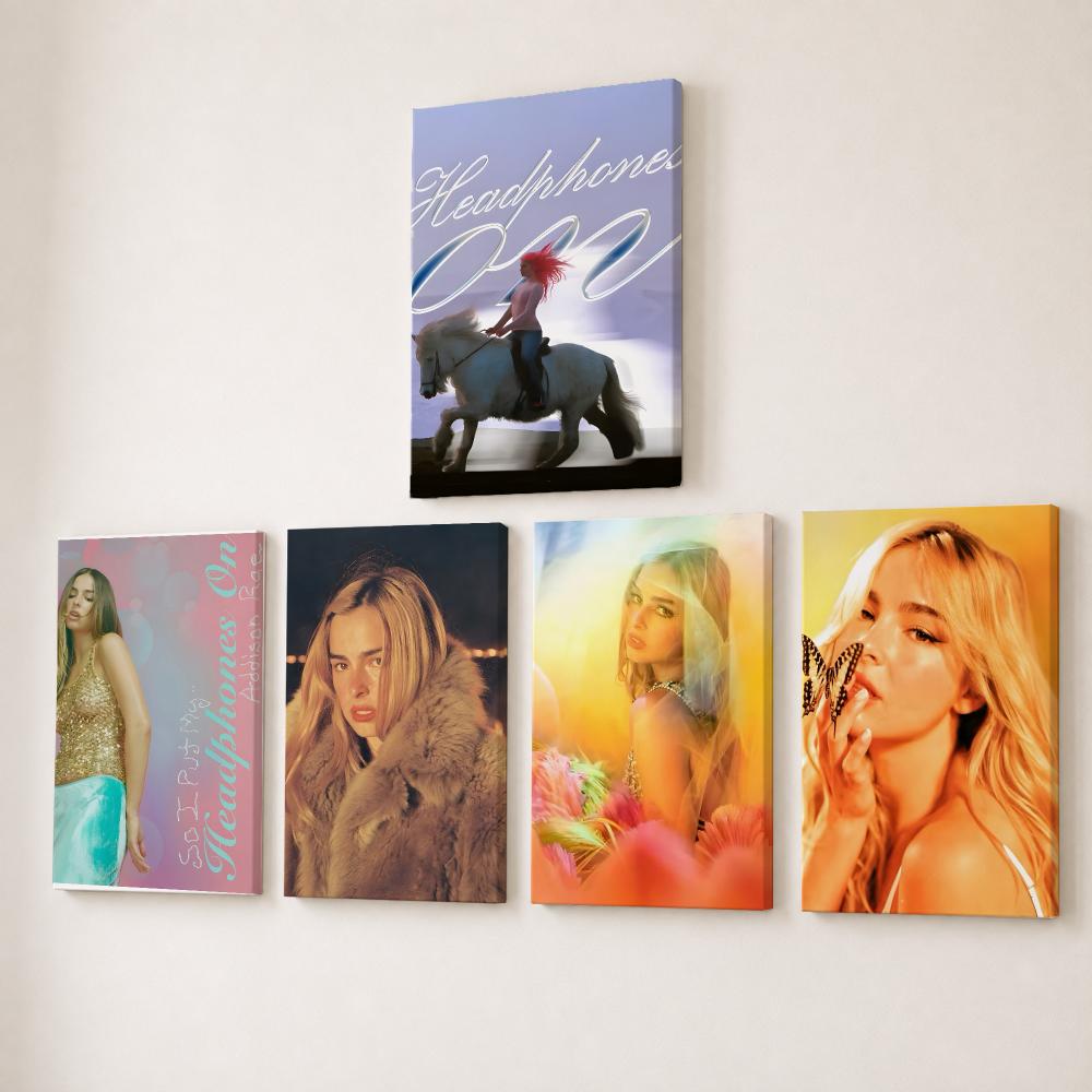 Canvas Wrap Ready - Singer A-addison Rae Painting Calligraphy HD