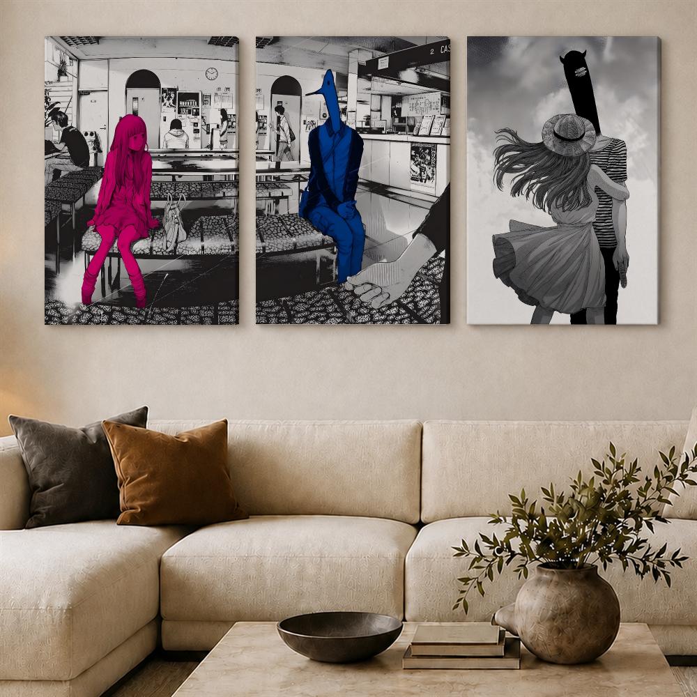 G-Goodnight Punpun Anime Poste - Canvas Wrap Ready ulasan dan harga