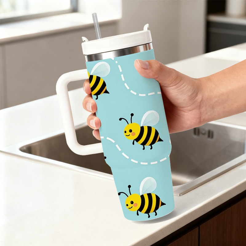 Playful Cartoon Bee And White  - Sublimation Mug White ulasan dan harga