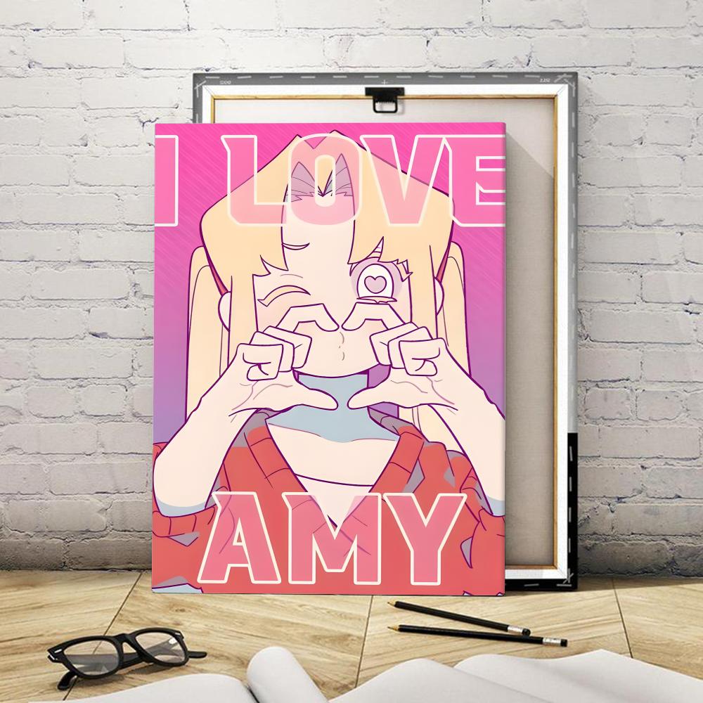 Anime I Love A-Amy Painting Ca - Canvas Wrap Ready ulasan dan harga