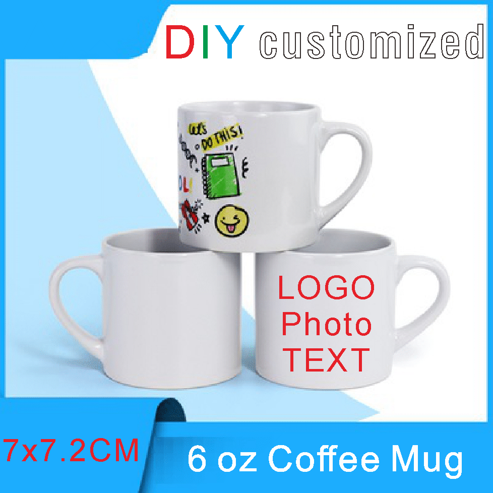 175ml Small Coffee Mug DIY LOG - Sublimation Mug White ulasan dan harga