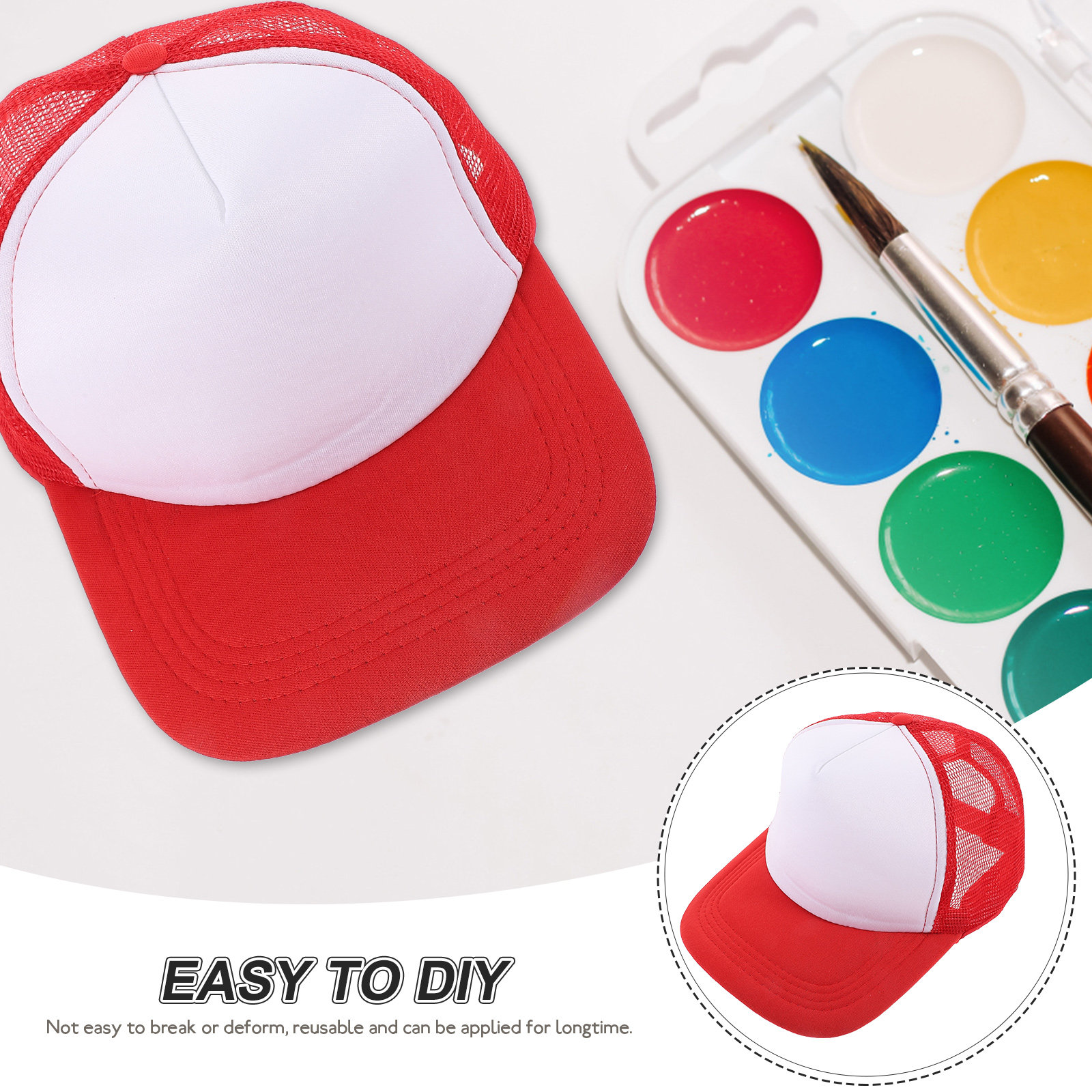 10Pcs Blank Mesh Baseball Hats - Hat Sublimation Blank ulasan dan harga