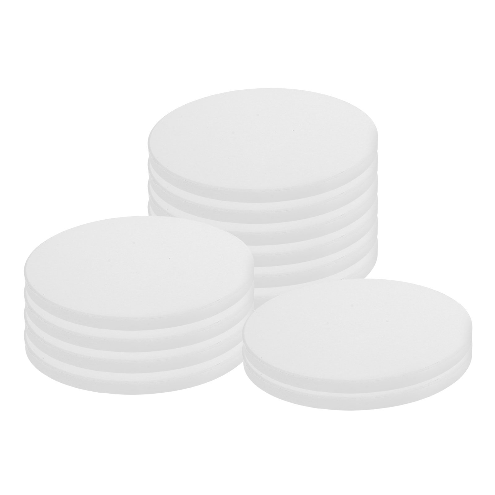 12Pcs White Round Ceramic Coas - Ceramic Tile Blank ulasan dan harga