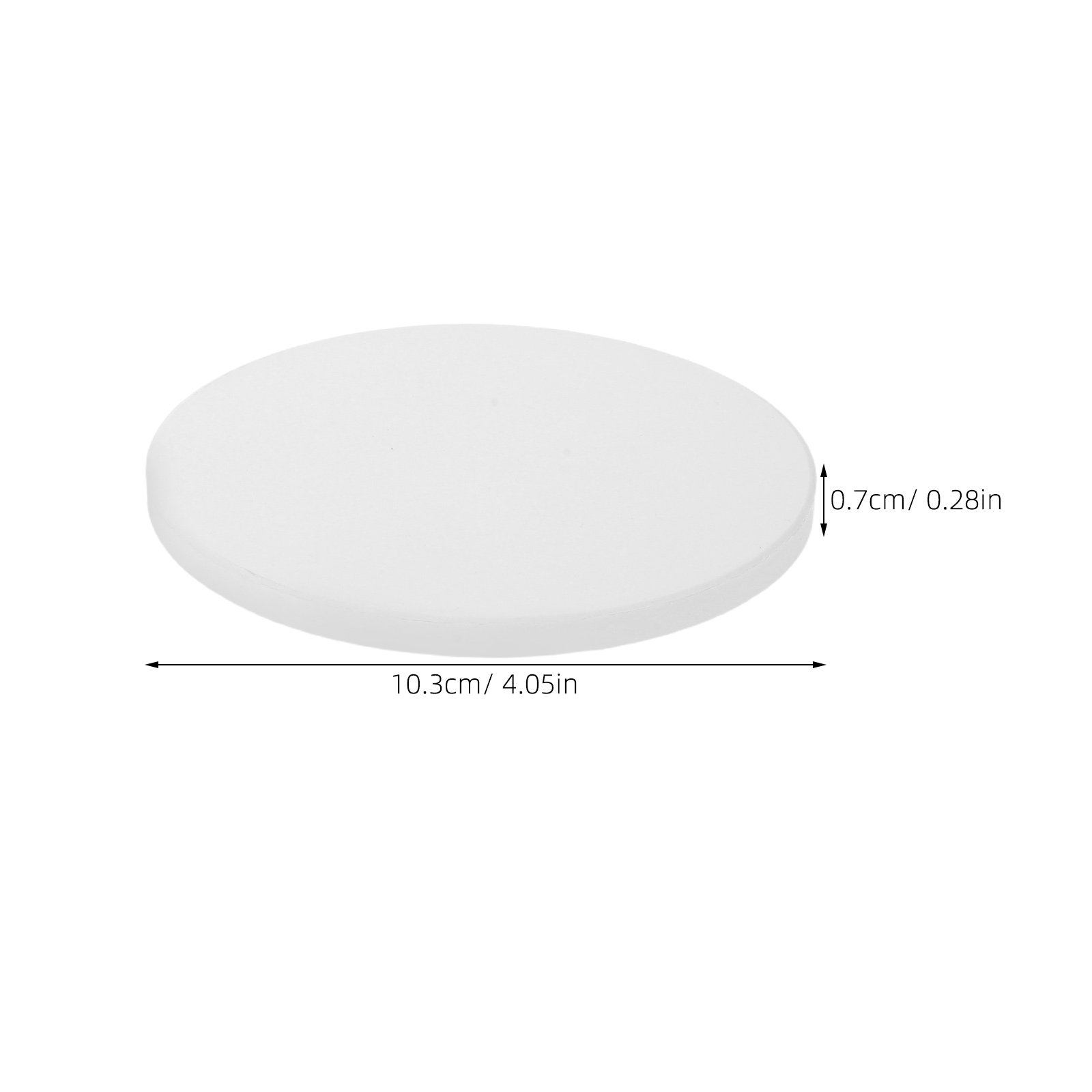 12Pcs White Round Ceramic Coas - Ceramic Tile Blank ulasan dan harga