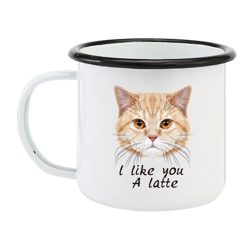 350ML Enamel Coffee Mug DIY LO - Sublimation Mug White ulasan dan harga