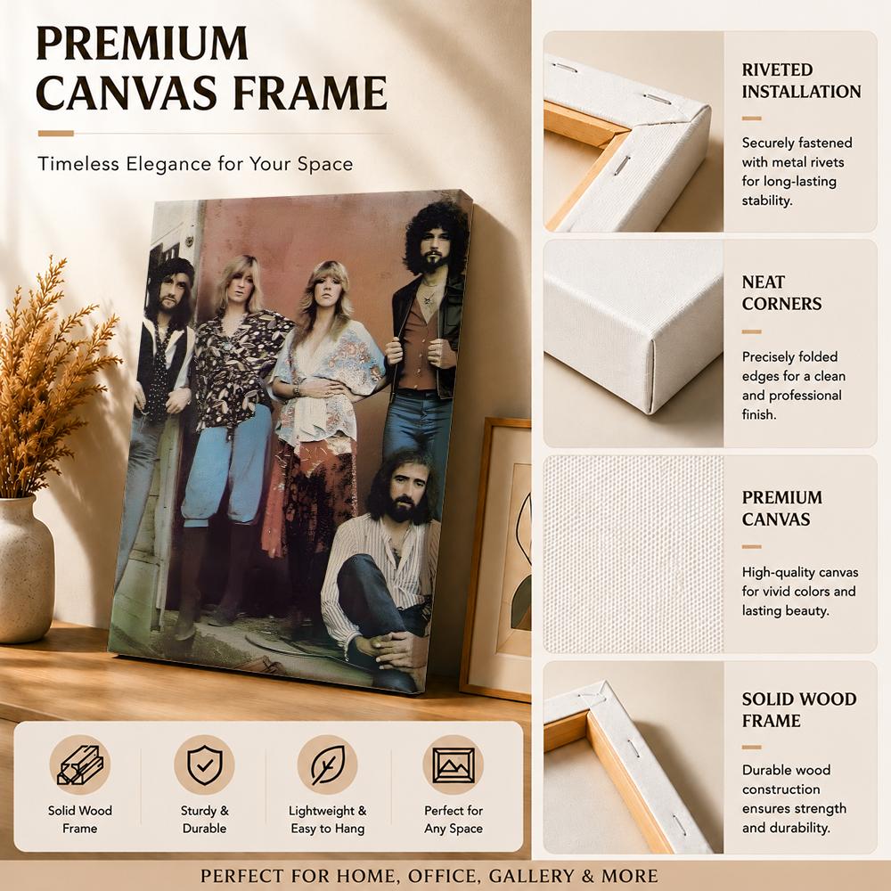 Rock Band F-Fleetwood Mac Pain - Canvas Wrap Ready ulasan dan harga