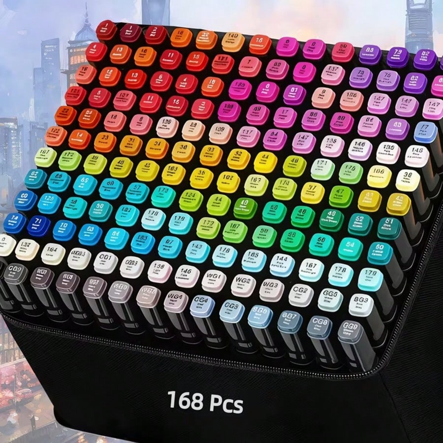 168 Colors Alcohol Markers Set - Copic Marker Sketch ulasan dan harga